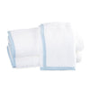 Matouk Enzo White/Ice Blue Bath Towels
