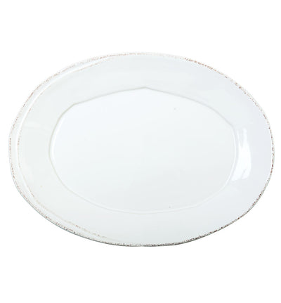 Vietri Lastra White Small Oval Platter