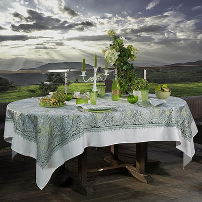 Beauville Ceylan Lime Green Tablecloth