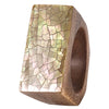 Bodrum Linens Cracked Shell Champagne Napkin Ring