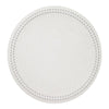 Bodrum Linens Pearls Antique White/Silver Placemat