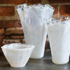 Vietri Onda Glass White Organic Vase