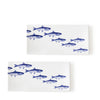 Caskata School of Fish Blue Medium Rectangular Tray (set of 2)