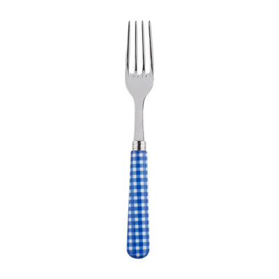 Sabre Paris Gingham Lapis Blue Dinner Fork