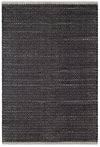 Dash & Albert Herringbone Black Cotton Woven Rug
