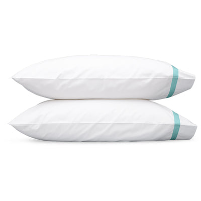 Matouk Lowell Aquamarine Pillowcases