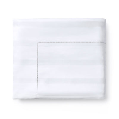 Sferra Giza 45 Stripe White Flat Sheet