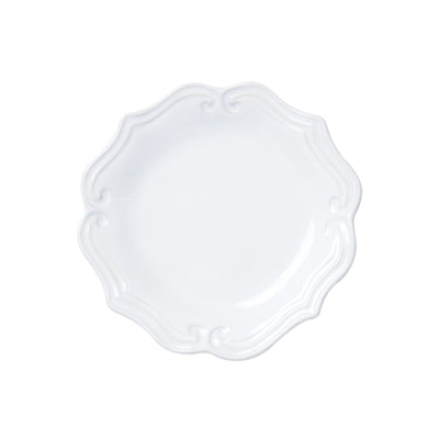 Vietri Incanto Stone Baroque White Dinner Plate