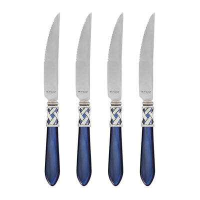 Vietri Aladdin Antique Blue Steak Knives