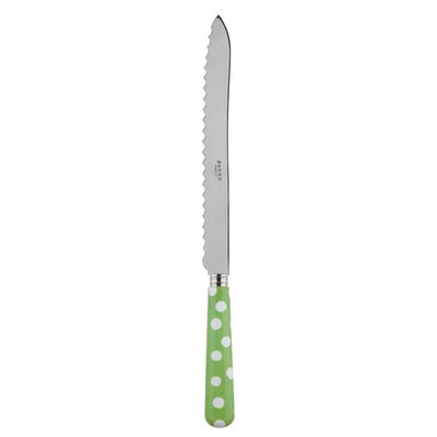 Sabre Paris White Dots Garden Green Bread Knife