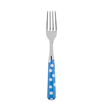 Sabre Paris White Dots Light Blue Dinner Fork