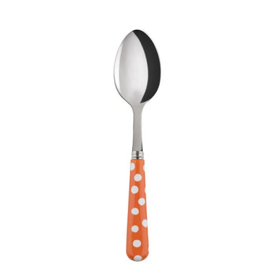 Sabre Paris White Dots Orange Dessert Spoon