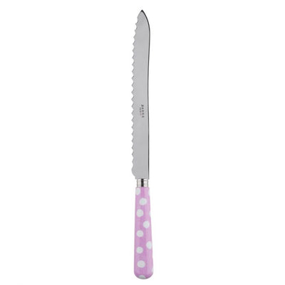 Sabre Paris White Dots Pink Bread Knife