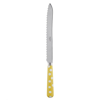 Sabre Paris White Dots Yellow Bread Knife