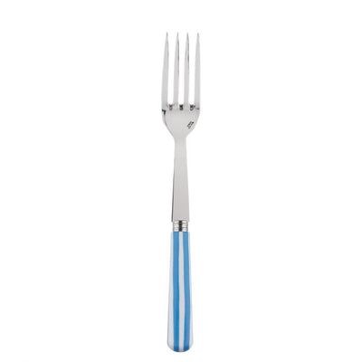 Sabre Paris White Stripe Light Blue Serving Fork