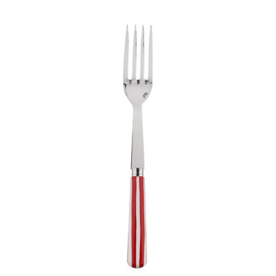 Sabre Paris White Stripe Red Serving Fork