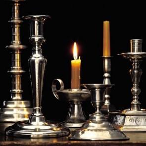 Match Pewter Candlesticks & Hurricanes