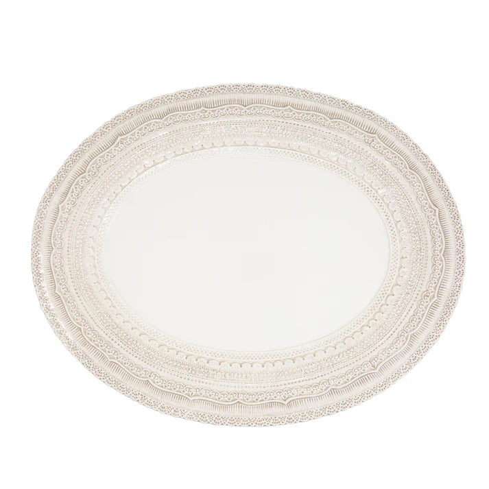 Arte Italica Finezza Cream Large Oval Platter