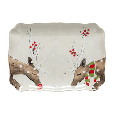 Casafina Deer Friends Rectangular Platter
