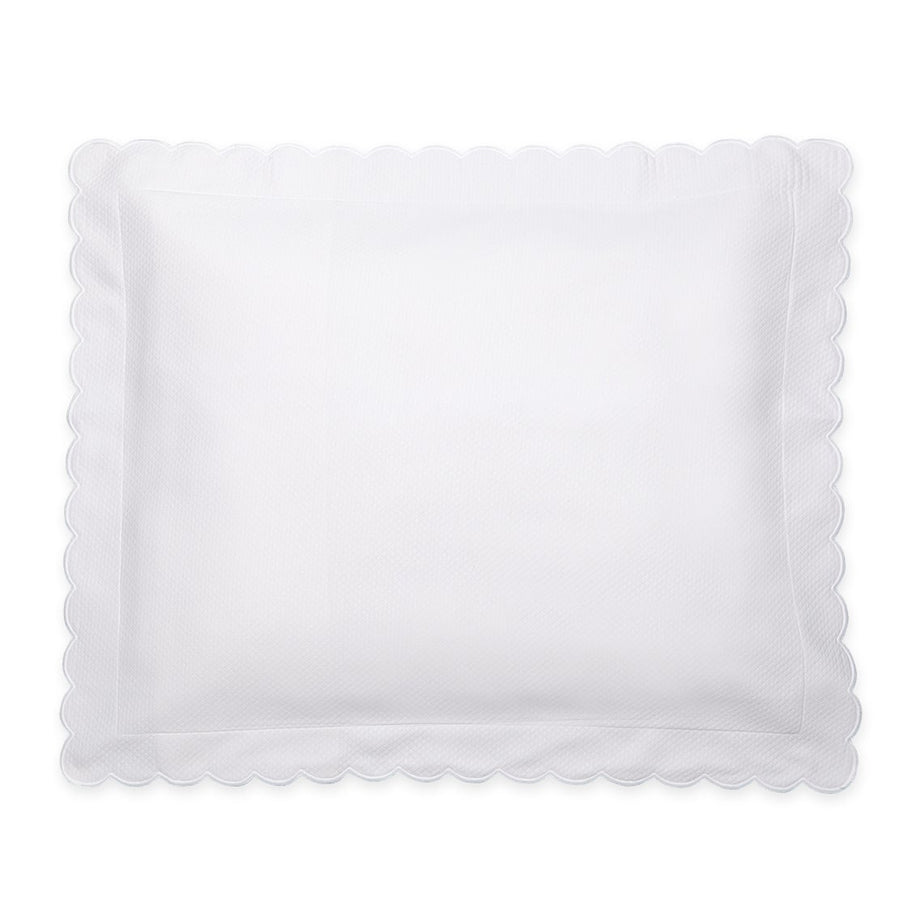 Matouk Diamond Pique White Pillow Sham