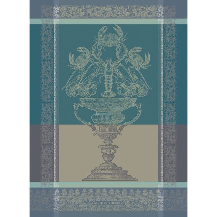 Garnier Thiebaut Coupe Fruits de Mer Turquoise Tea Towel