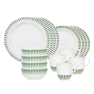 Juliska Sitio Stripe Basil  16-piece Set