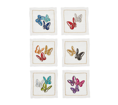 Kim Seybert Butterflies Cocktail Napkins