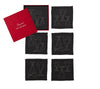 Kim Seybert Harcourt Black/Gunmetal Cocktail Napkins