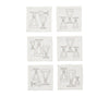 Kim Seybert Harcourt White/Silver Cocktail Napkins