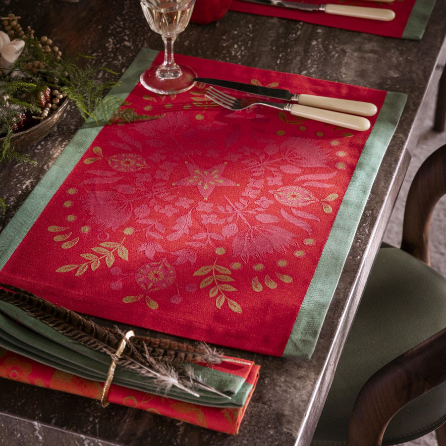 Le Jacquard Francais Feerie Red Placemat
