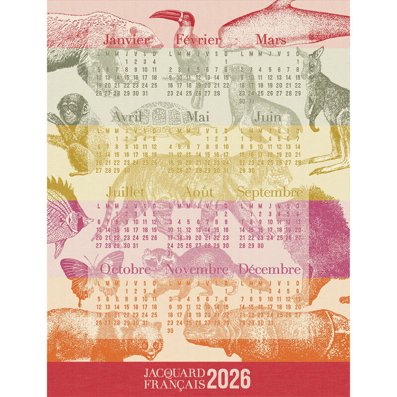 Le Jacquard Francais 2026 Calendar Towel