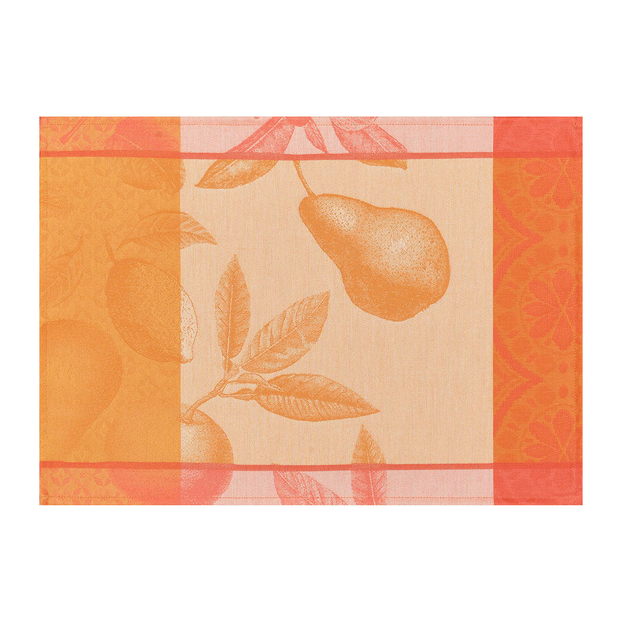 Le Jacquard Francais Arriere-pays Orange Coated Placemat