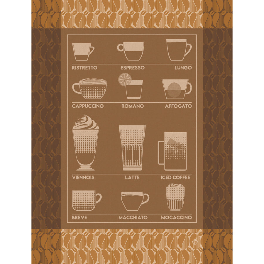 Le Jacquard Francais Barista Brown Tea Towel