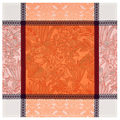 Le Jacquard Francais Escapade Tropicale Orange Tablecloth