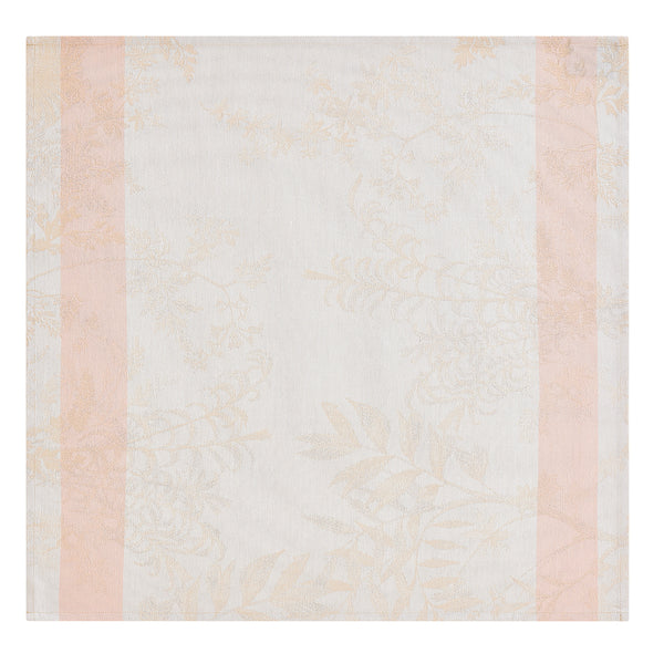Nappe Rectangulaire LE JACQUARD FRANÇAIS 'Jardin D'Eden' - Coton Jacquard Rose/beige, 69x149 Cm