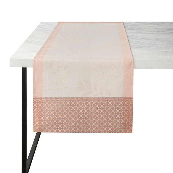 Le Jacquard Francais テーブルランナー Le JACQUARD FRANCAIS Jardin d'Eden Beige Table Runner - Yvonne