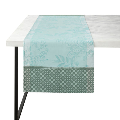 Le Jacquard Francais Jardin d'Eden Blue Table Runner