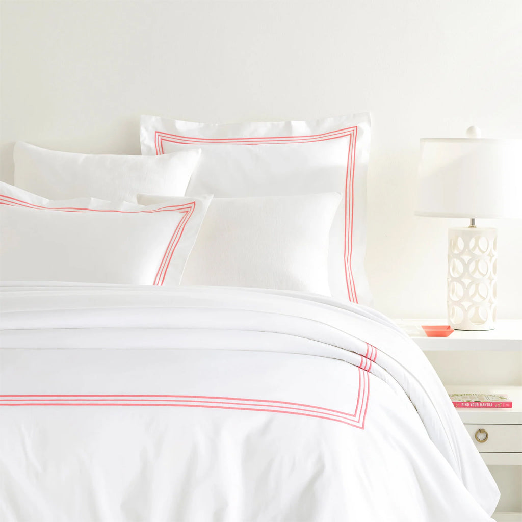 Pine Cone Hill Trio Coral Duvet Cover & Shams