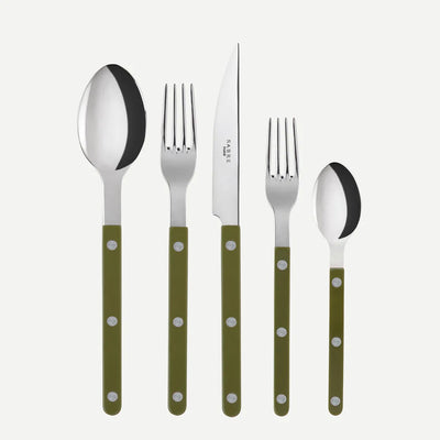 sabre bistrot shiny fern green place setting