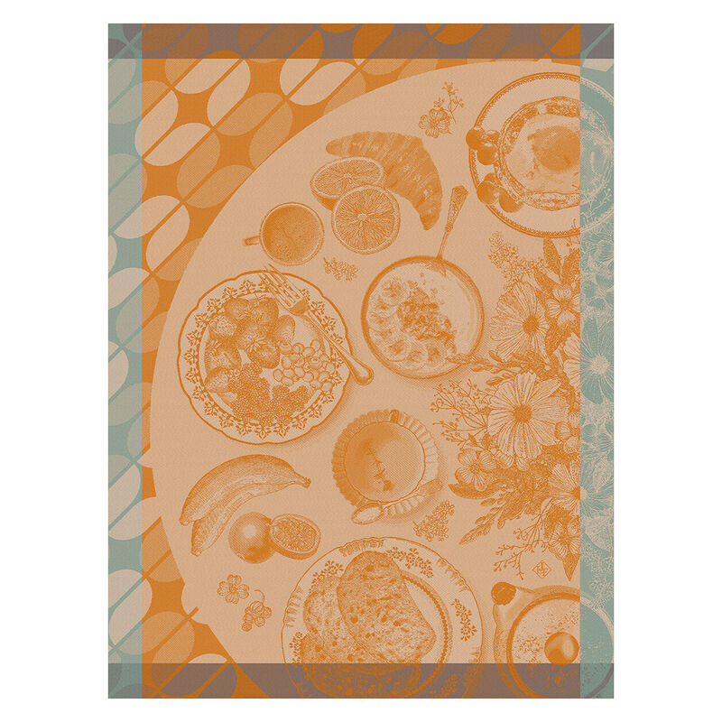 Le Jacquard Francais Brunch Gourmand Orange Tea Towel