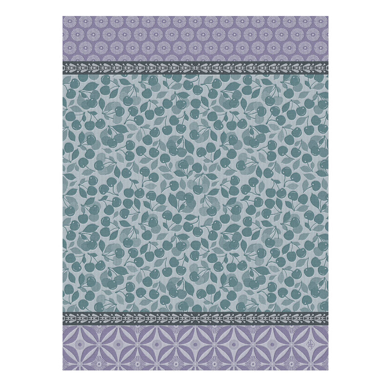Le Jacquard Francais Cerises Blue Tea Towel