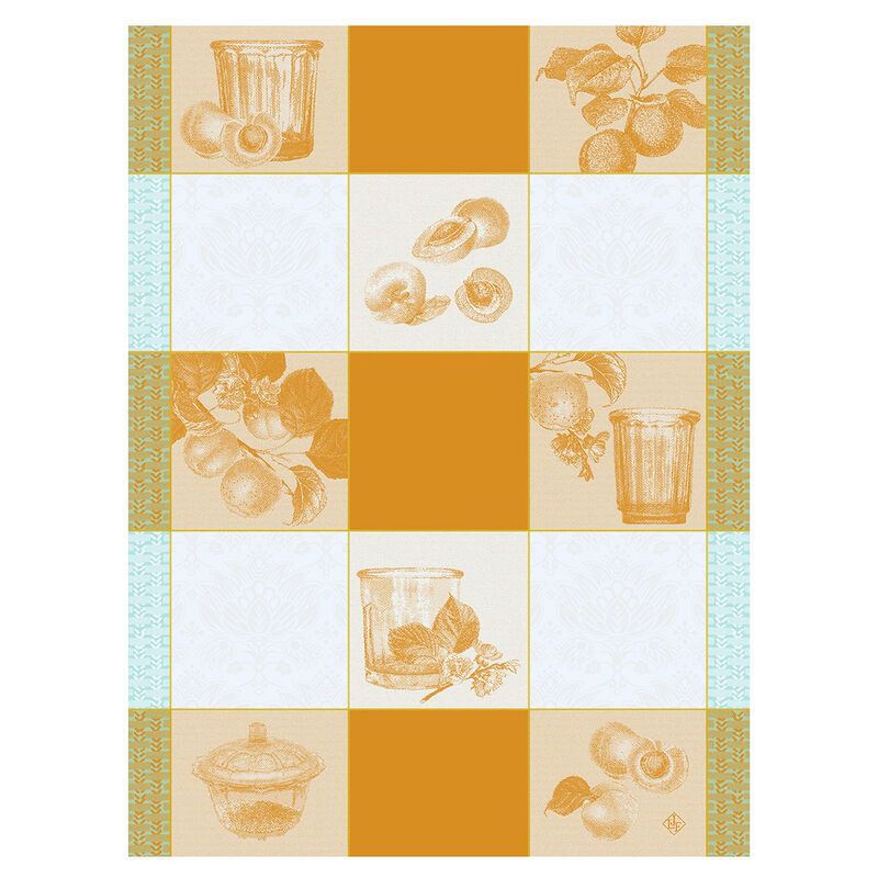 Le Jacquard Francais Confitures Carreaux Yellow Tea Towel