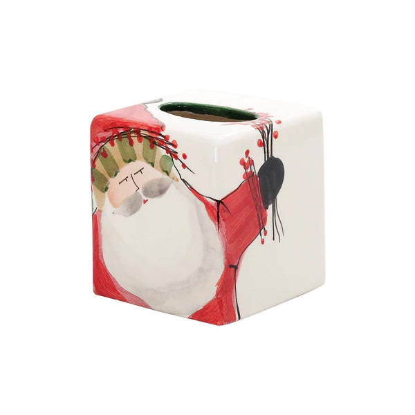 Vietri Old St. Nick Tissue Box Cover