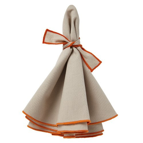 Mode Living Napa Beige/Orange Napkins (set of 4)