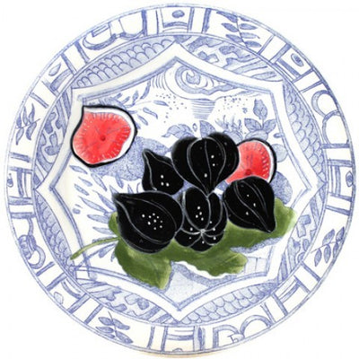 Gien Oiseau Bleu Fruits Fig Salad Plate