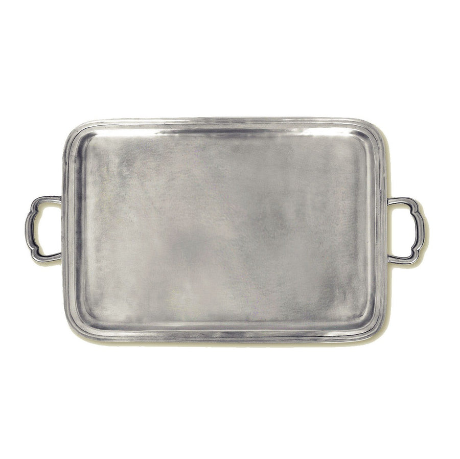 Match Pewter Lago Large Rectangular Tray with Handles