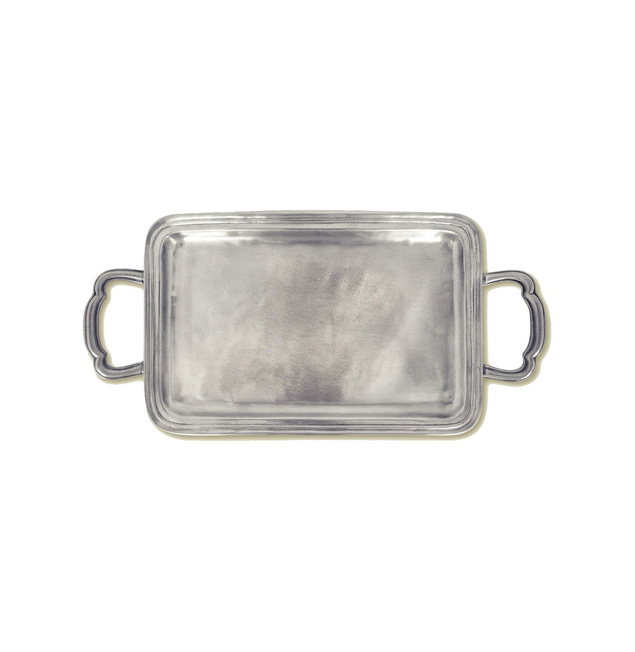 Match Pewter Lago Small Rectangular Tray with Handles