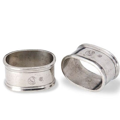 Match Pewter Oval Napkin Rings (set of 2)