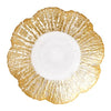 Vietri Rufolo Glass Gold Small Shallow Bowl
