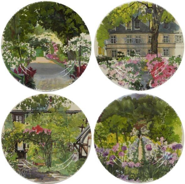Gien Paris Giverny Canape Plates (set of 4)